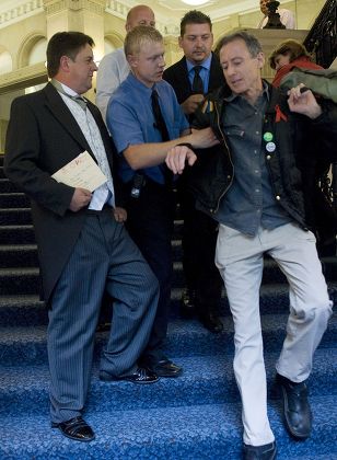 Mep Nick Griffin Accosted By Peter Editorial Stock Photo - Stock Image