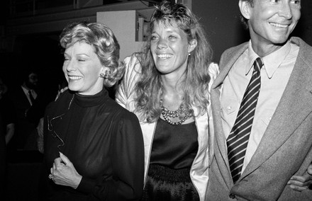 (L-R) Vera Miles, Berry Berenson and husband Anthony Perkins at film premiere of "Psycho II."
