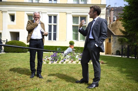 Emanuel Macron visiting Jean De La Fontaine's birthplace, Chateau-Thierry, France - 17 Jun 2021