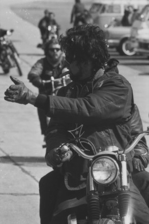 Hells Angels Member Buzzard Smoking While Editorial Stock Photo - Stock ...