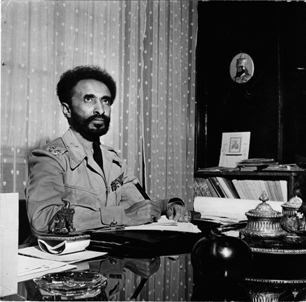 Ethiopian King Haile Selassie Sitting His Editorial Stock Photo - Stock ...