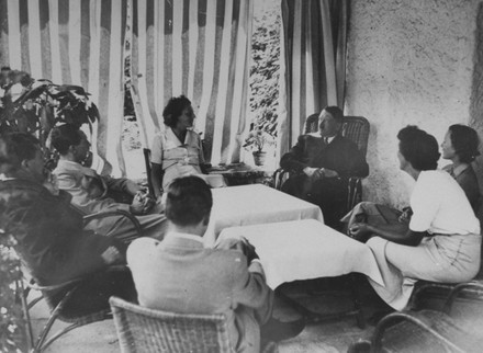 German Filmmaker Leni Riefenstahl C Sitting Editorial Stock Photo