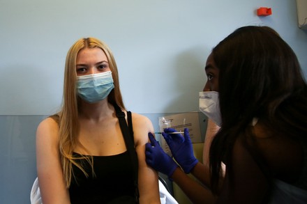 Young people receive their first dose of the Covid-19 vaccine, London, UK - 23 Jun 2021