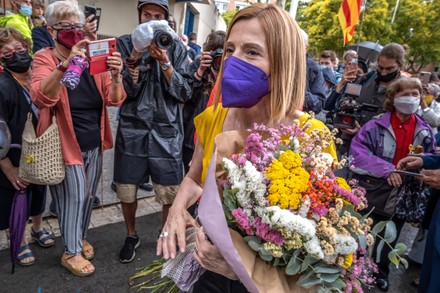 Former president of the Catalan Parliament Carme Forcadell released from prison in Barcelona, Spain - 23 Jun 2021
