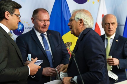 European Union foreign policy chief Borrell meets with foreign ministers of Georgia, Moldova and Ukraine, Brussels, Belgium - 24 Jun 2021