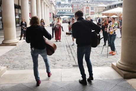 Exclusive - Chrissie Hynde busking in Covent Garden, London, UK - 24 Jun 2021