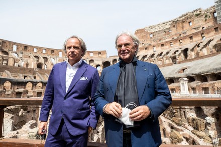 Presentation of the restoration of the Colosseum financed by the Tod's group, Rome, Italy - 25 Jun 2021