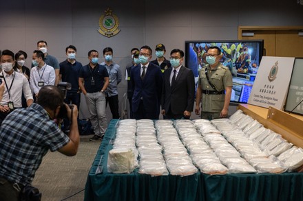 Cocaine seized at Hong Kong airport, China - 30 Jun 2021