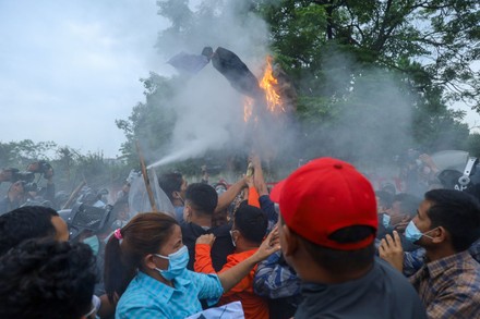 Protest intensifies against house dissolution, Kathmandu, Nepal - 01 Jul 2021