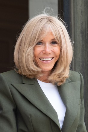 French First Lady Brigitte Macron Posed Editorial Stock Photo - Stock
