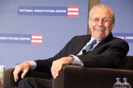 Donald Rumsfeld 'Known and Unknown' book tour, Philadelphia, USA - 30 Jun 2021
