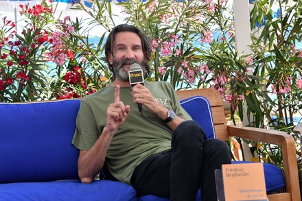 Frederic Beigbeder 'Library of Survival' book launch, Nice, France - 02 Jul 2021