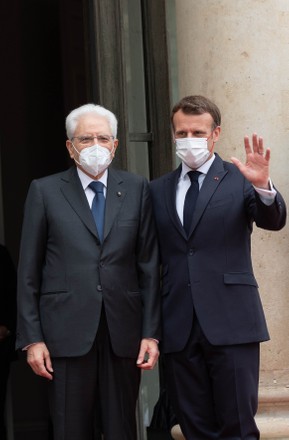 Emmanuel Macron Sergio Mattarella President Italy Editorial Stock Photo ...