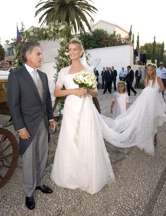 The wedding of Prince Nikolaos and Tatiana Blatnik, monastery of Ayios Nikolaos, Spetses, Greece - 25 Aug 2010