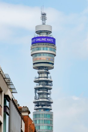 BT Tower displays a Hope United message in London, UK - 13 Jul 2021