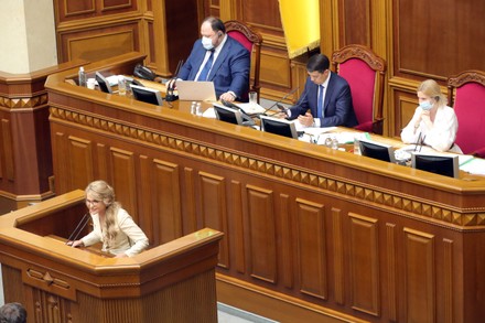 Extraordinary sitting of Ukrainian parliament on July 13, 2021, Kyiv, Ukraine - 13 Jul 2021