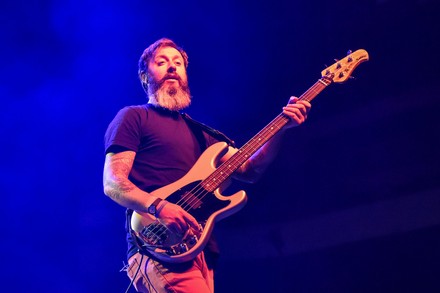 Jesse Charland of Hoobastank performs in concert during the Summerland Tour at HEB Center.