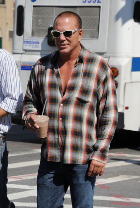 Mickey Rourke and Elena Kuletskaya out and about, New York, America - 28 Aug 2010