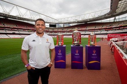 Rugby League World Cup Trophy Photocall. London, UK - 15 Jul 2021