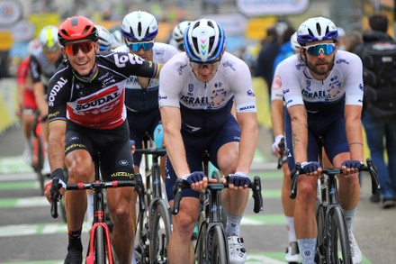 Macron at Tour de France cycling race stage 18, France - 15 Jul 2021
