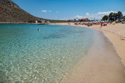 Tourism In Greece - Stavros Beach In Crete Island, Chania - 13 Jun 2021