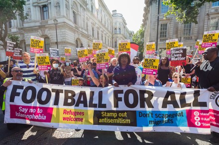 Anti racism taking the knee protest in London, United Kingdom - 17 Jul 2021