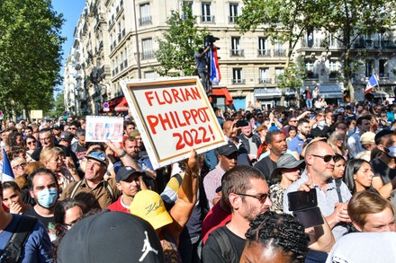 Anti Vaccination protest, Paris, France - 17 Jul 2021