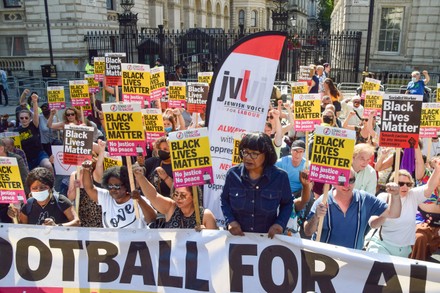 Anti-racism protest in solidarity with England football players in London, UK - 17 Jul 2021