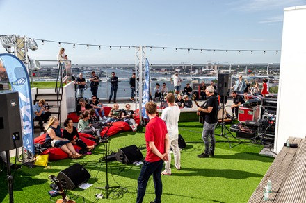 Racoon Gives Concert From Roof a'dam Toren, Amsterdam, Netherlands - 08 Jul 2021