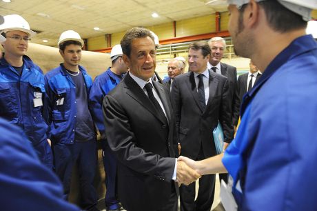 Nicolas Sarkozy visits Valinox Nuclear Power Station, Montbard, France - 03 Sep 2010