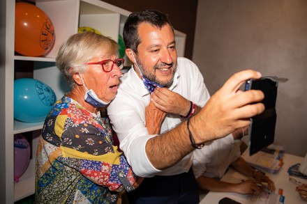 Matteo Salvini At New Lega Point In Milan, Italy - 15 Jul 2021 Stock ...