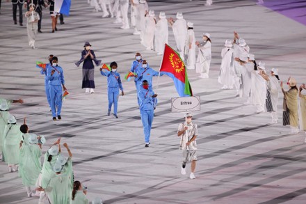 Olympic Delegation Eritrea Parade Into Olympic Editorial Stock Photo ...