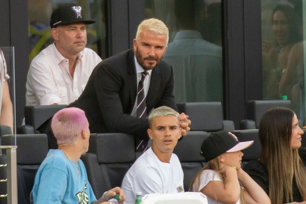 David Beckham and family at Philadelphia Union v Inter Miami FC, Football, MLS soccer match, DRV PNK Stadium, Fort Lauderdale, Florida, USA - 25 Jul 2021
