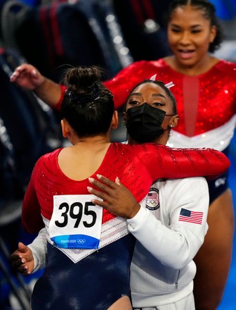 Simone Biles Embraces Teammate Sunisa Lee Editorial Stock Photo - Stock ...