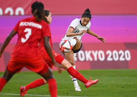 Japan Miyagi Women's Football Semifinal Usa vs Can - 02 Aug 2021