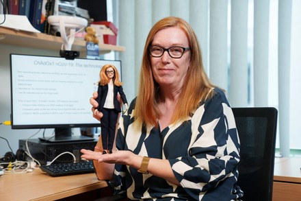 Vaccinologist Professor Dame Sarah Gilbert receives Barbie doll, History of Science Museum, University of Oxford, UK - 30 Jul 2021