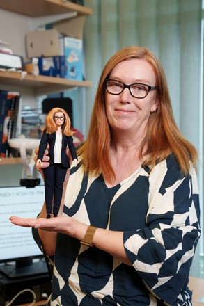 Vaccinologist Professor Dame Sarah Gilbert receives Barbie doll, History of Science Museum, University of Oxford, UK - 30 Jul 2021