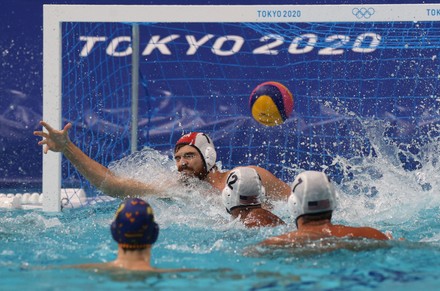 Japan Tokyo Oly Water Polo Men's Quarterfinal Esp vs Usa - 04 Aug 2021