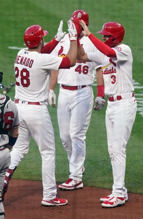 St. Louis, United States. 04th Aug, 2021. Major League Umpires (L to R)  Todd Tichenor, Dan Merzel, John Tumpane and Marvin Hudson pose for a  photograph before the start of the Atlanta