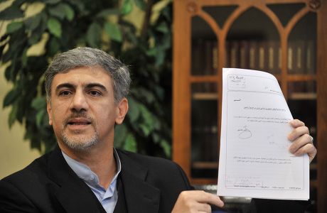 Former Iranian diplomat Hossein Alizadeh during a press conference in Helsinki, Finland - 13 Sep 2010