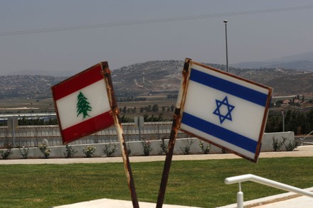 Israeli Lebanese Flags Memorial Site Soldiers Editorial Stock Photo