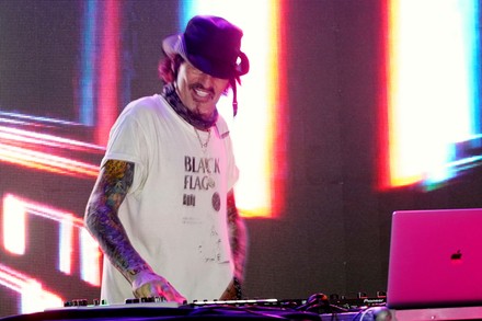 Tommy Lee and DJ Aero in concert at the AfterLife Music Hall in Lombard, Illinois, USA - 06 Aug 2021