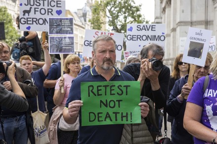 Protest to save Geronimo, Westminster, London, UK - 09 Aug 2021