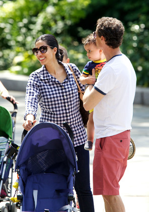 Exclusive - New York Mayoral candidate Anthony Weiner, wife Huma Abedin and their 18 month old son Jordan enjoy a day out in Central Park, New York, USA - 22 Jun 2013
