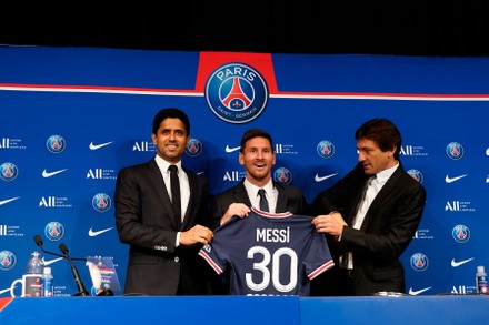 Lionel Messi Press Conference, Football, Parc des Princes, Paris, France - 11 August 2021 Imagen de contenido editorial de stock