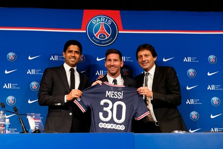 Lionel Messi Press Conference, Football, Parc des Princes, Paris, France - 11 August 2021 Imagen de contenido editorial de stock