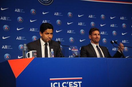 Lionel Messi Press Conference, Football, Parc des Princes, Paris, France - 11 Aug 2021 Imagen de contenido editorial de stock