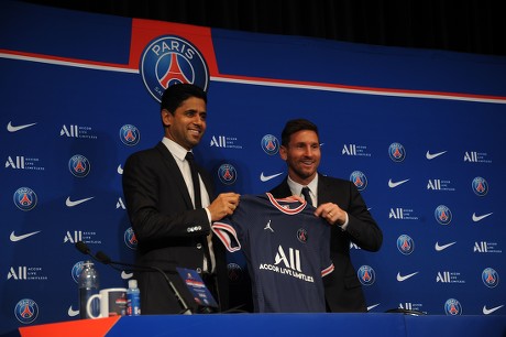 Lionel Messi Press Conference, Football, Parc des Princes, Paris, France - 11 Aug 2021 Imagen de contenido editorial de stock