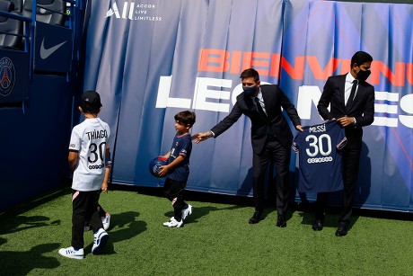 Lionel Messi Press Conference, Football, Parc des Princes, Paris, France - 11 Aug 2021 Imagen de contenido editorial de stock