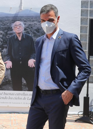 Spanish Prime Minister Sanchez attends presentation of the 100 anniversary of Saramago, Tias Lanzarote, Spain - 11 Aug 2021